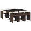 vidaXL Garden Dining Set | Brown, Cream White, Black