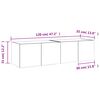 vidaXL TV Wall Cabinets with LED Lights 2 pcs Sonoma Oak 60x35x31 cm