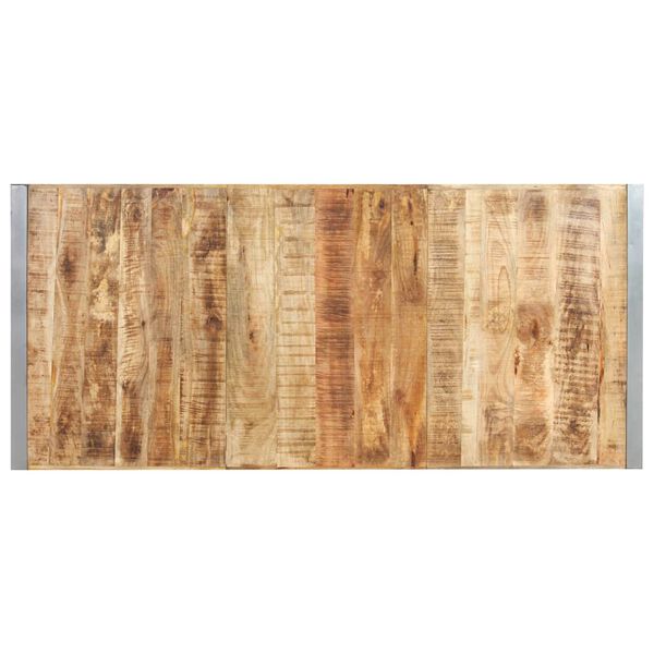vidaXL Dining Table 220x100x75 cm Solid Rough Mango Wood