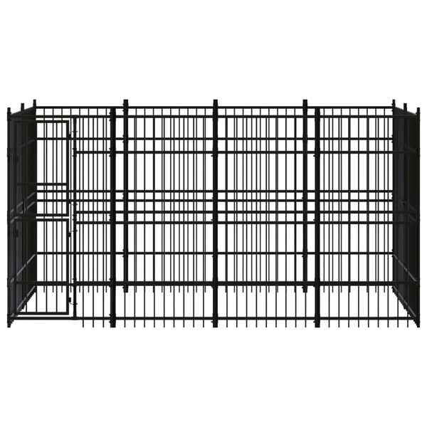 vidaXL Outdoor Dog Kennel Steel 7.37 m&sup2;
