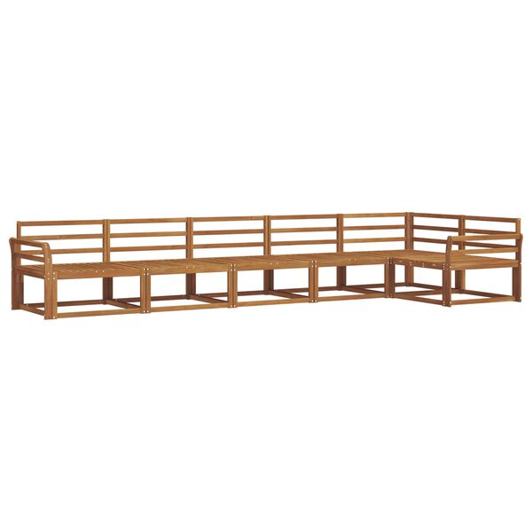 vidaXL Outdoor Sofa Set 6 pcs Natural Solid Acacia Wood
