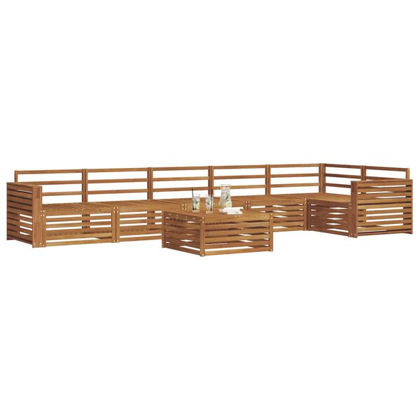 vidaXL Outdoor Sofa Set 7 pcs Natural Solid Acacia Wood