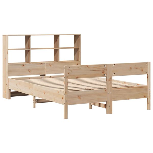 vidaXL Bookcase Bed without Mattress 140x190cm Solid Wood Pine