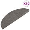 vidaXL Stair Mats Self-adhesive 30 pcs Grey 56x17x3 cm