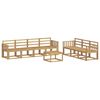 vidaXL Outdoor Sofa Set 8 pcs White 59 x 59 x 37 cm Solid Acacia Wood