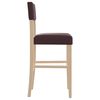 vidaXL Bar Chairs 2 pcs Solid Wood Rubber and Faux Leather