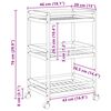 vidaXL Kitchen Trolley with Wheels Natural 46 x 38 x 76 cm Bamboo