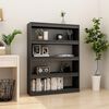 vidaXL Book Cabinet/Room Divider Grey 100x30x135.5 cm Solid Pinewood