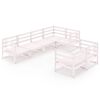 vidaXL 7 Piece Garden Lounge Set White Solid Pinewood