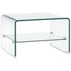 vidaXL Coffee Table | Clear | Tempered safety glass | Compact | Coffee Table