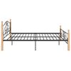 vidaXL Bed Frame with Headboard without Mattress Black 140x200 cm Metal