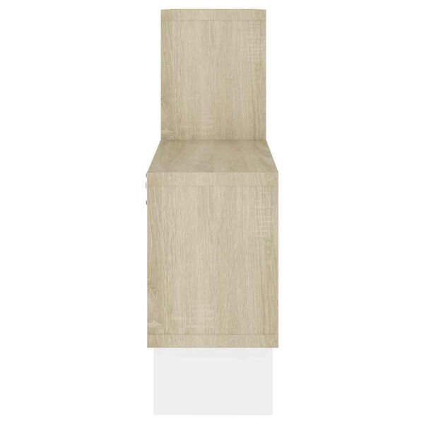 vidaXL Car-shaped Wall Shelf White & Sonoma Oak 82x15x51 cm Engineered Wood