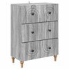 vidaXL Drawer Cabinet Grey Sonoma 66 x 34.5 x 90 cm Engineered Wood