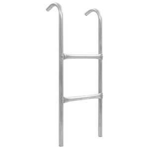 vidaXL 2-Step Trampoline Ladder Steel Silver 72 cm (suitable for 65cm high)