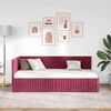 vidaXL Corner Bed Frame with Headboard Wine Red 90 cm x 190 cm Velvet