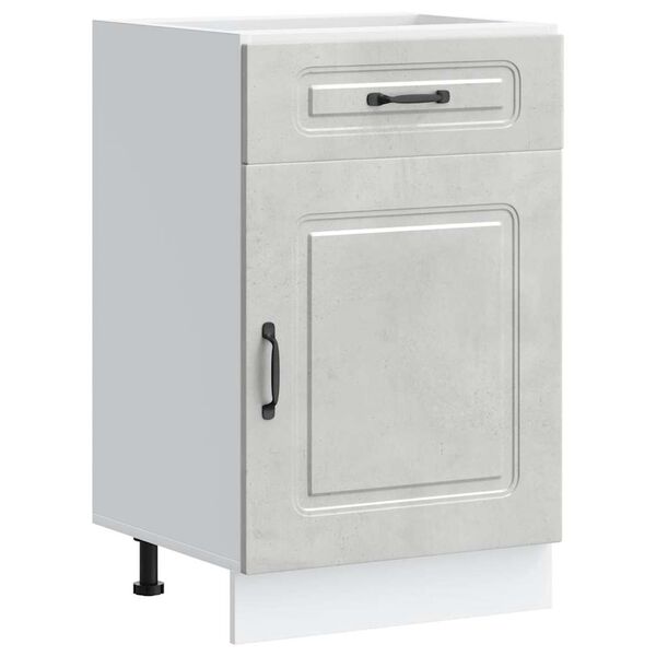 vidaXL Kitchen Base Cabinet Kalmar Concrete Grey Engineered Wood