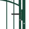 vidaXL Fence Gate with Arched Top Steel 100x86 cm Green