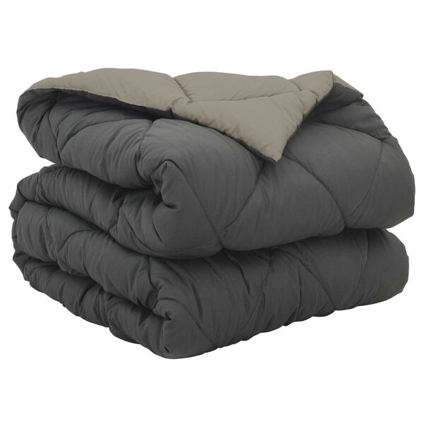 vidaXL Full Year Duvet Light Grey and Anthracite 220 x 135 cm