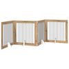 vidaXL Foldable Dog Gate with Stands 4 pcs Artisan Oak 401 cm