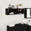 vidaXL Bathroom Wall Cabinet Black 100x25x30 cm Engineered Wood