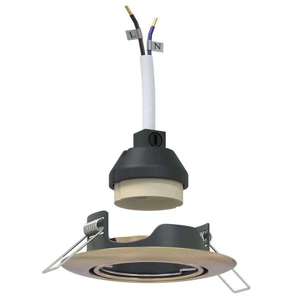 vidaXL Spotlight 12 pcs Brass 9 x 9 x 2.5 cm Metal