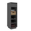 vidaXL Shoe Cabinet Grey 30x34x105 cm Solid Wood Pine
