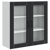 vidaXL Kitchen Cabinet with Door Black 80 x 31 x 80 cm Engineered Wood
