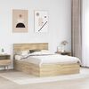 vidaXL Bed Frame Sonoma Oak 150 x 200 cm Engineered Wood