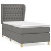 vidaXL Box Spring Bed with Mattress Dark Grey 100x200 cm Fabric