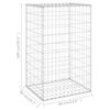 vidaXL Gabion Wall with Covers Galvanised Steel 60x50x100 cm