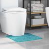 vidaXL Anti-slip Bath Mat with Toilet Cut Turquoise 50 x 50 cm PP