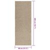 vidaXL Rug ZIZUR Beige 80x200 cm Jute Look Indoor and Outdoor