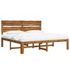 vidaXL Double Bed Frame with Headboard ROSTOCK Natural 193 x 203 cm