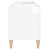 vidaXL Record Cabinet High Gloss White 121x38x48 cm Engineered Wood