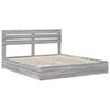 vidaXL Storage Bed Grey Sonoma 200 x 200 cm Engineered Wood