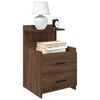 vidaXL Bedside Cabinets 2 pcs with 2 Drawers Brown Oak 40x36.5x62 cm