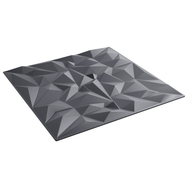 vidaXL Wall Panels 24 pcs Amethyst Grey 50 x 50 cm XPS Foam