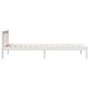 vidaXL Extra Long Bed Frame without Mattress White 90x210 cm Solid Wood Pine