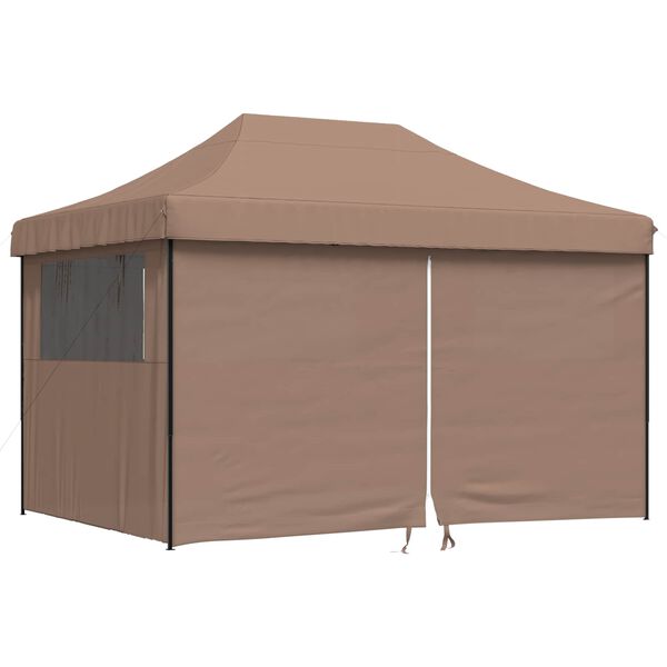 vidaXL Party Tent Folding Brown 279 x 410 x 315 cm Oxford Fabric