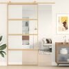 vidaXL Sliding Door Gold 102.5x205 cm Clear ESG Glass and Aluminium