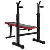 VidaXL Weight Bench Black 67 x 126.5 x 111 cm Powder-coated steel