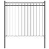 vidaXL Garden Fence Steel 1.81x0.8 m Black