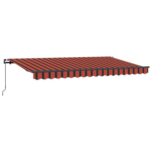 vidaXL Retractable Awning Manual Orange 400 x 200 cm Fabric
