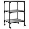 vidaXL Printer Stand 3-Tier Grey Sonoma 50x41x75 cm Engineered Wood