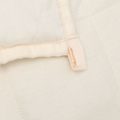 vidaXL Weighted Blanket Light Cream 120x180 cm 5 kg Fabric