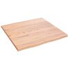 vidaXL Table Top Light Brown 60x60x2 cm Treated Solid Wood Oak Live Edge