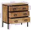 vidaXL Sideboards 2 pcs 70x35x70 cm Solid Rough Wood Mango