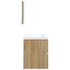 vidaXL Bathroom Sink Cabinet with Basin and Mirror Sonoma Oak