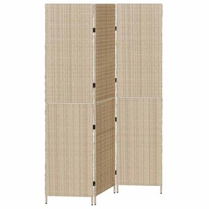 vidaXL Room Divider Beige 147 x 180 cm Poly Rattan