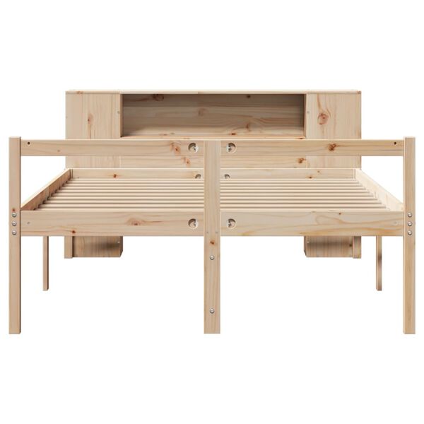 vidaXL Bookcase Bed without Mattress 160x200 cm Solid Wood Pine
